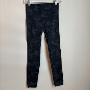 SPANX Black and Gray Leggings with Stretch Fit